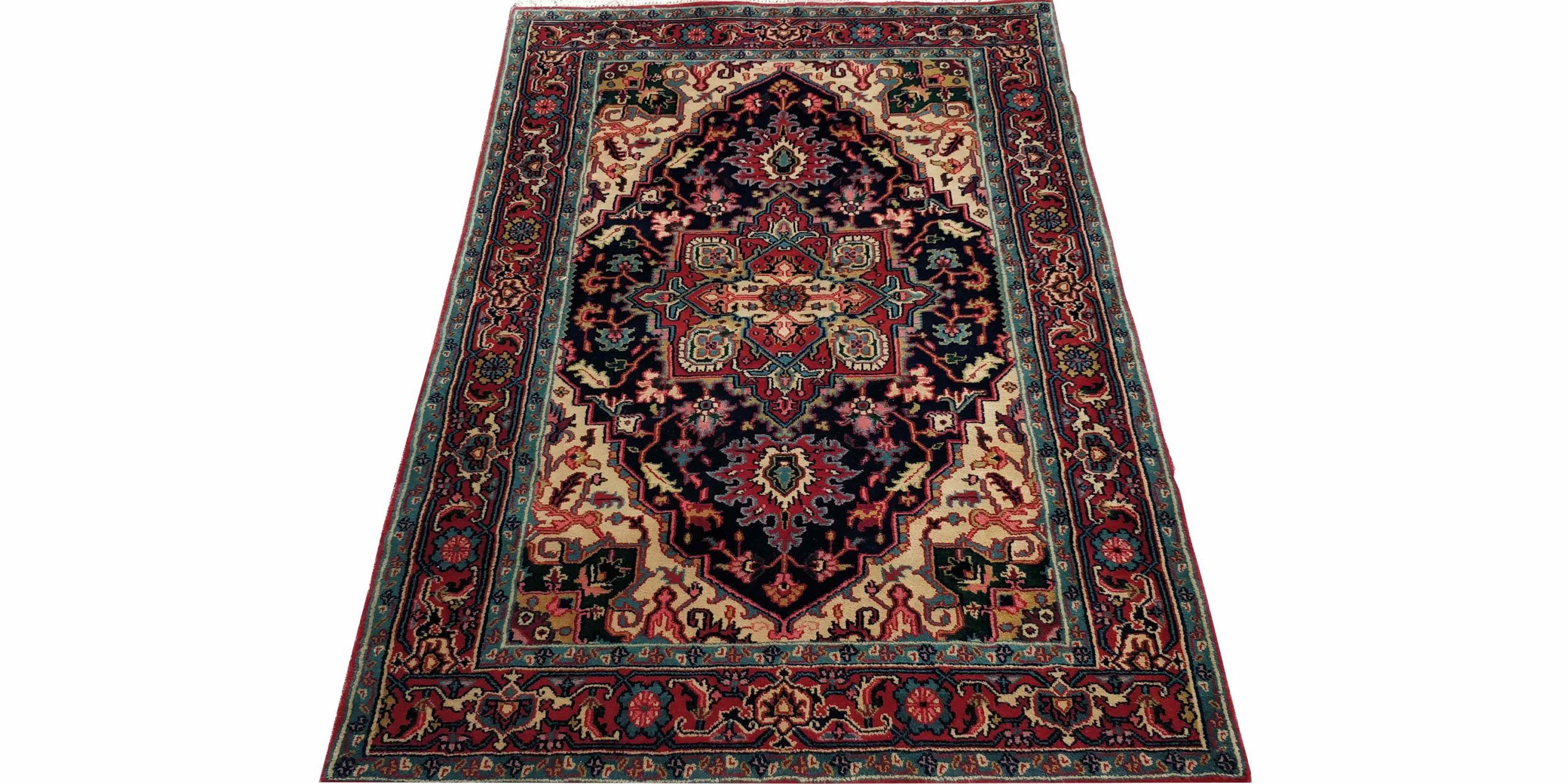 4X6 Navy Modern Age Heriz Rug 1 0683091 Scaled 1