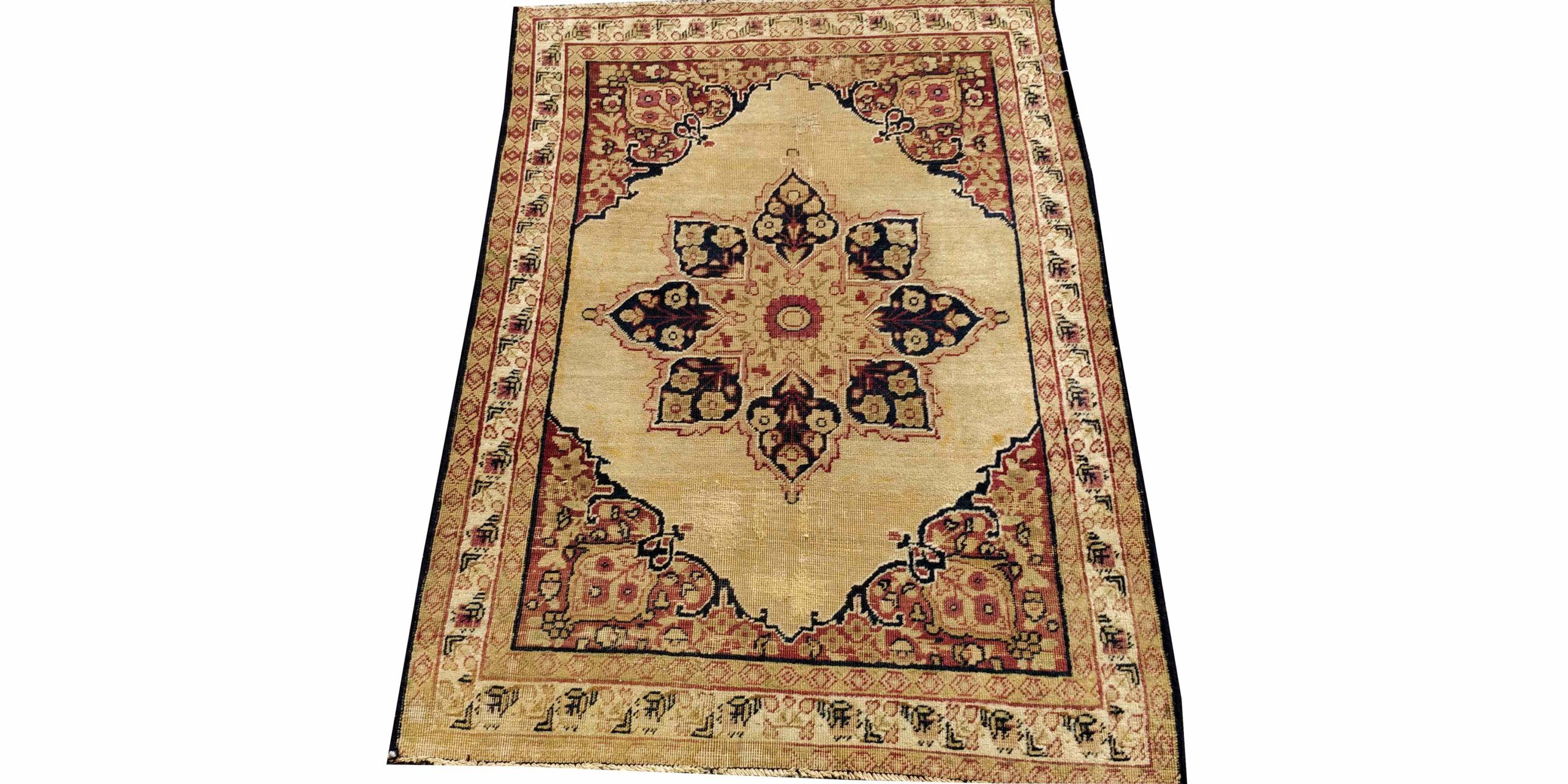 3X5 Beige Antique Kerman Rug 1 7729990 Scaled 1
