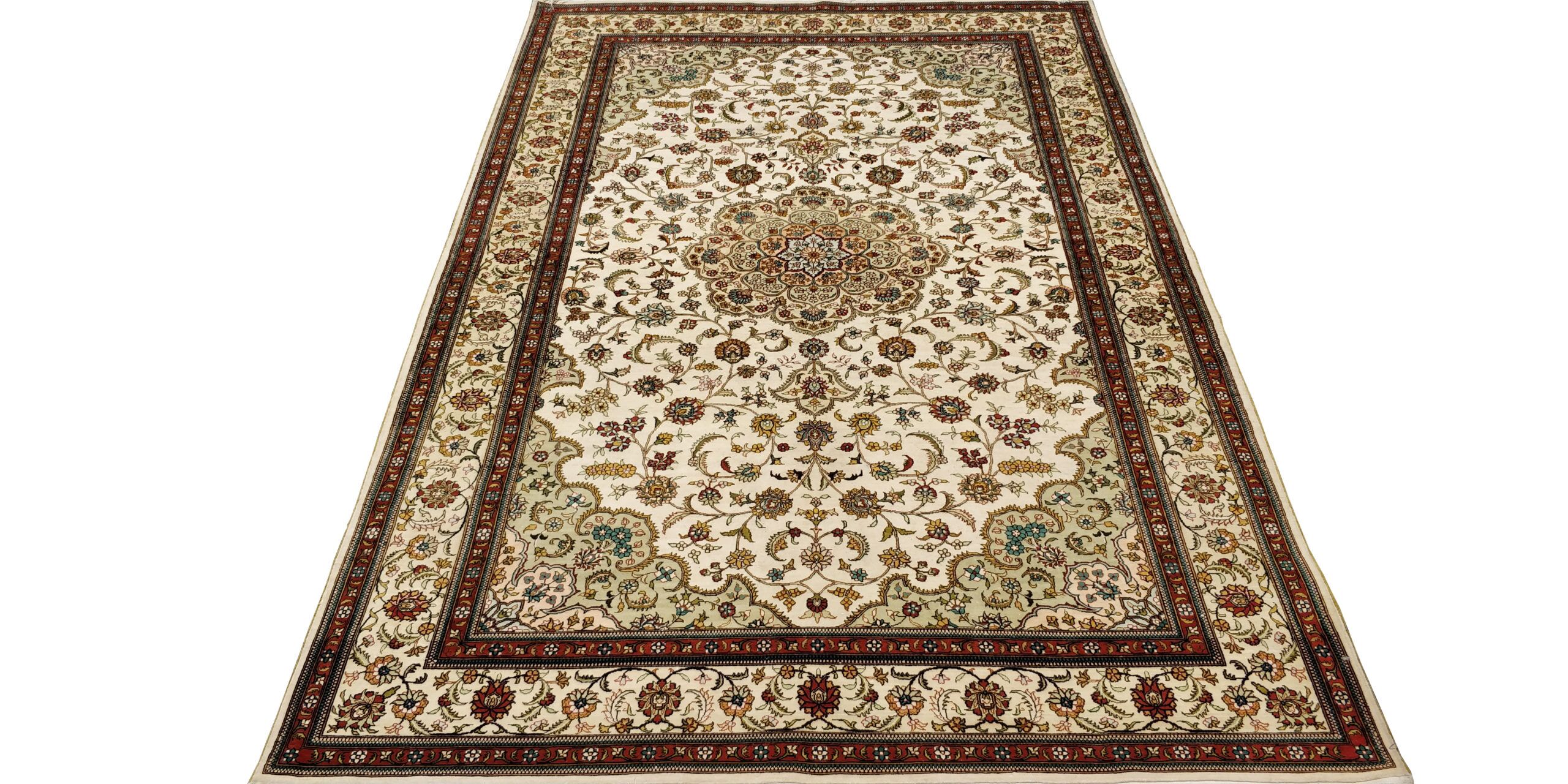 5X7 Cream Semi Antique Qum Rug 1 7730091 Scaled 1