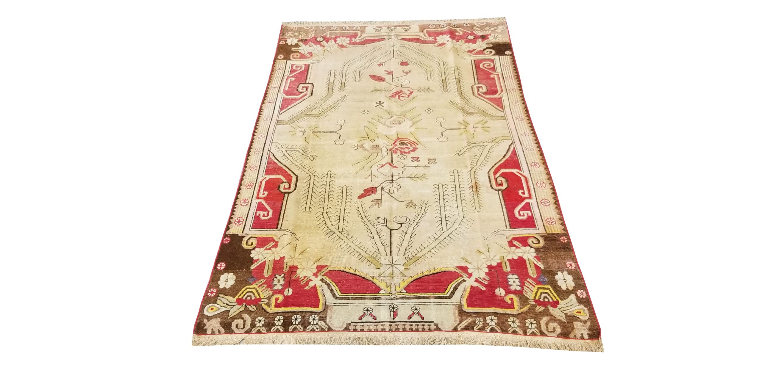 5X7 Beige Brown Antique Samarkandh Rug 1 7730260 Scaled 1