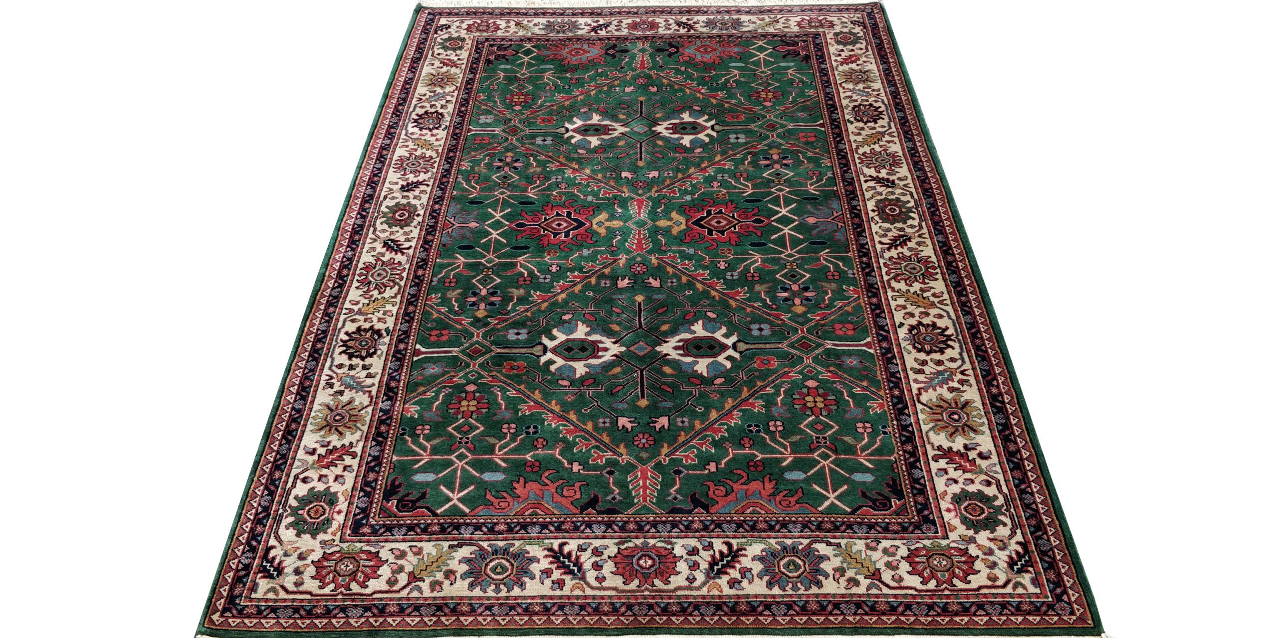 6X9 Hunter Green Modern Age Sultanabad Rug 1 9590050 Scaled 1