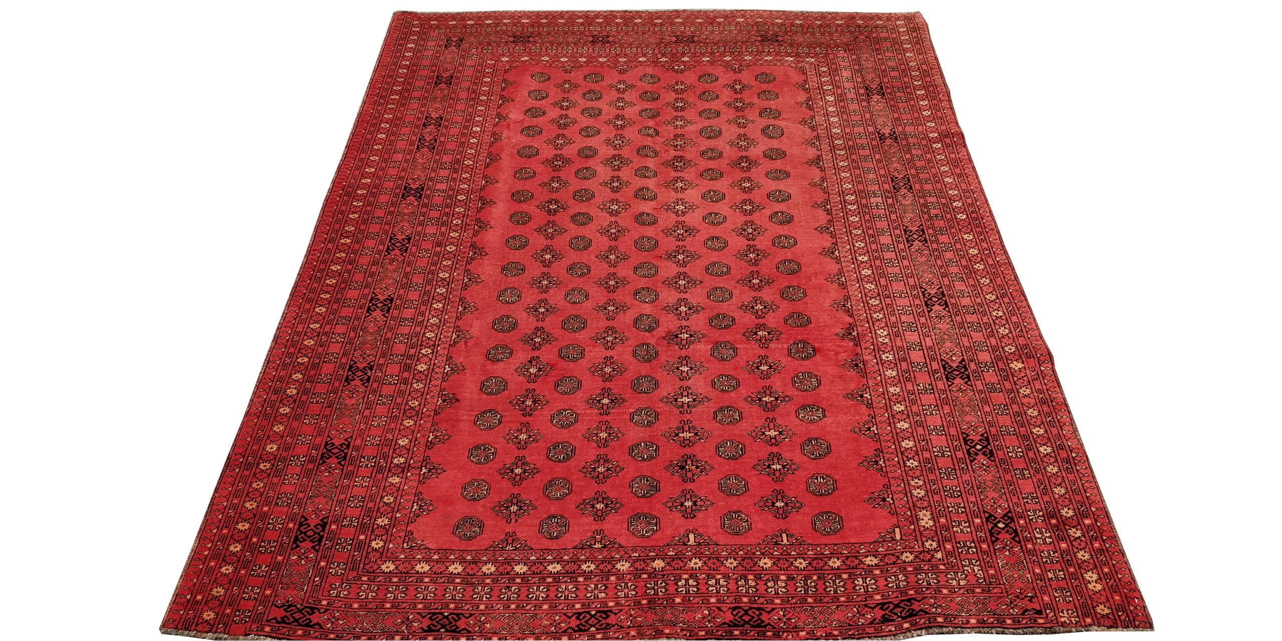 6X9 Rusty Red Antique Turkoman Rug 1 0683116 Scaled 1
