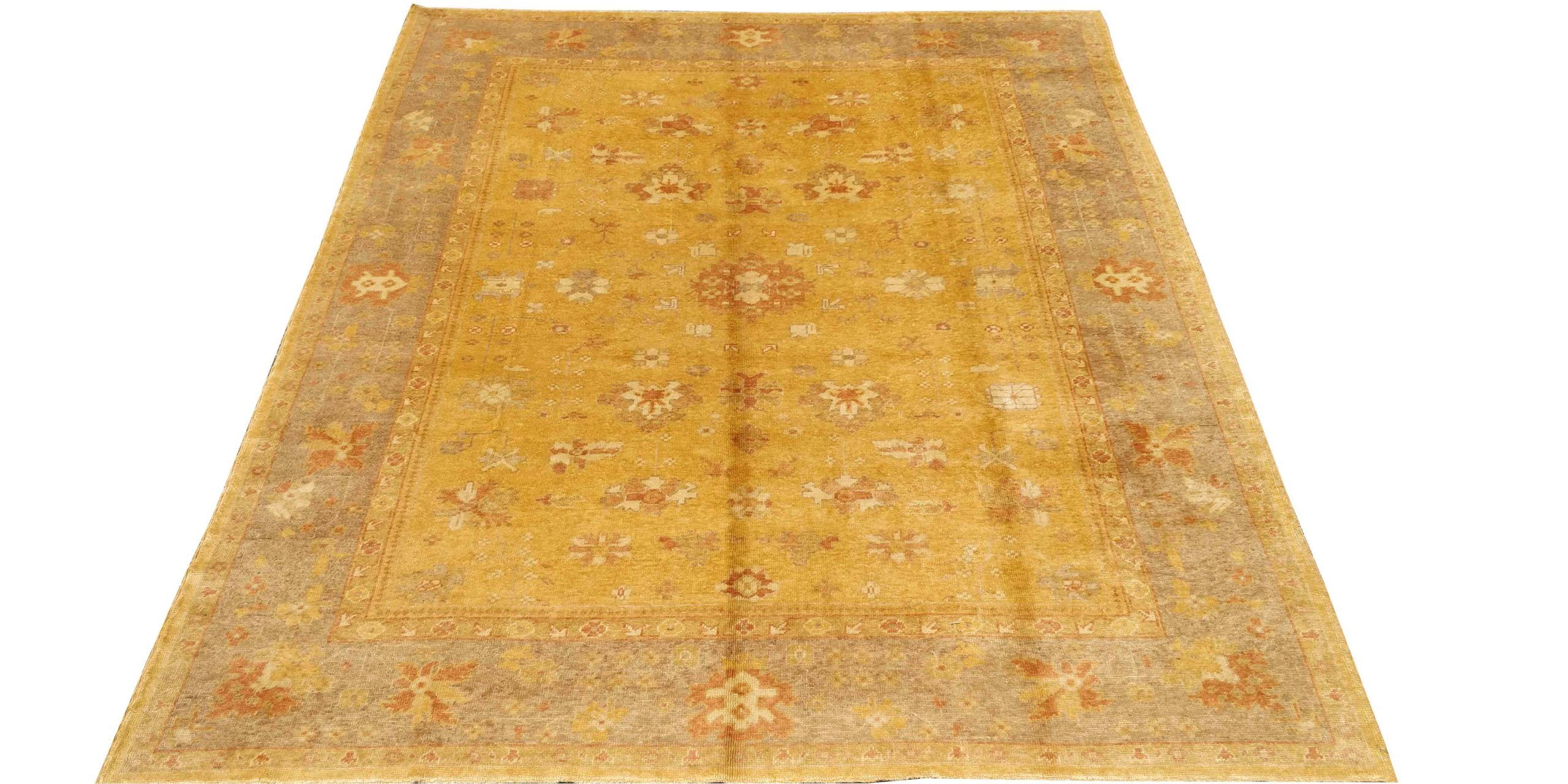 9X12 Golden Yellow Modern Age Oushak Rug 1 0684028 1 Scaled 1