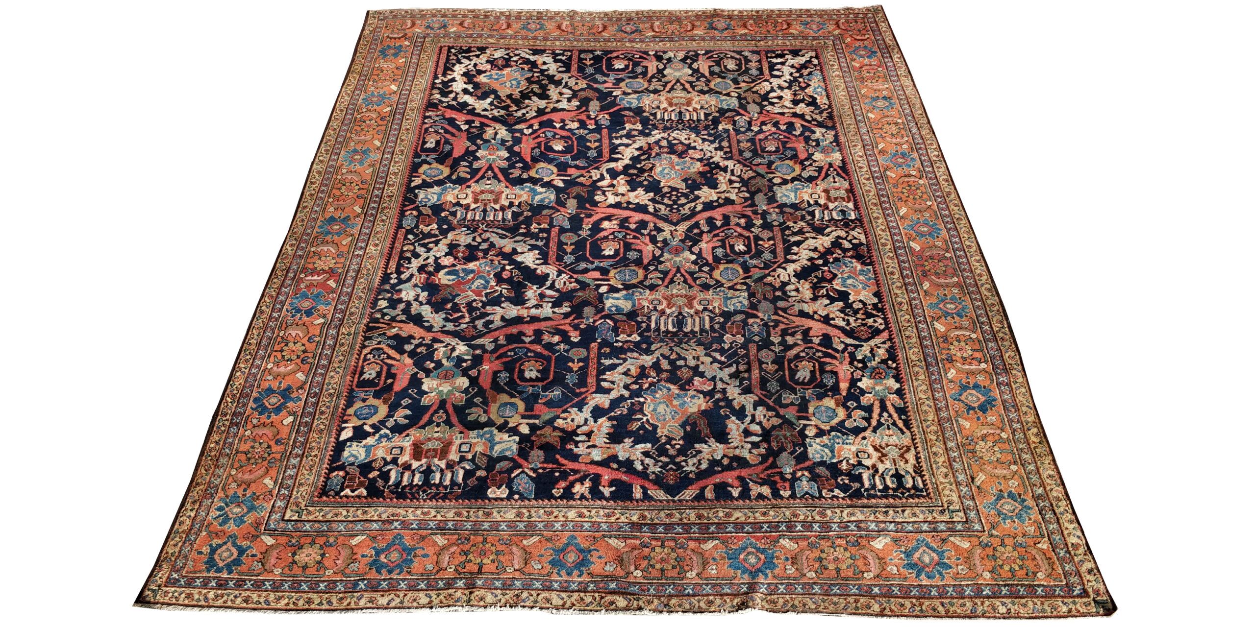 10X14 Navy Antique Sultanabad Rug 1 0684172 Scaled 1