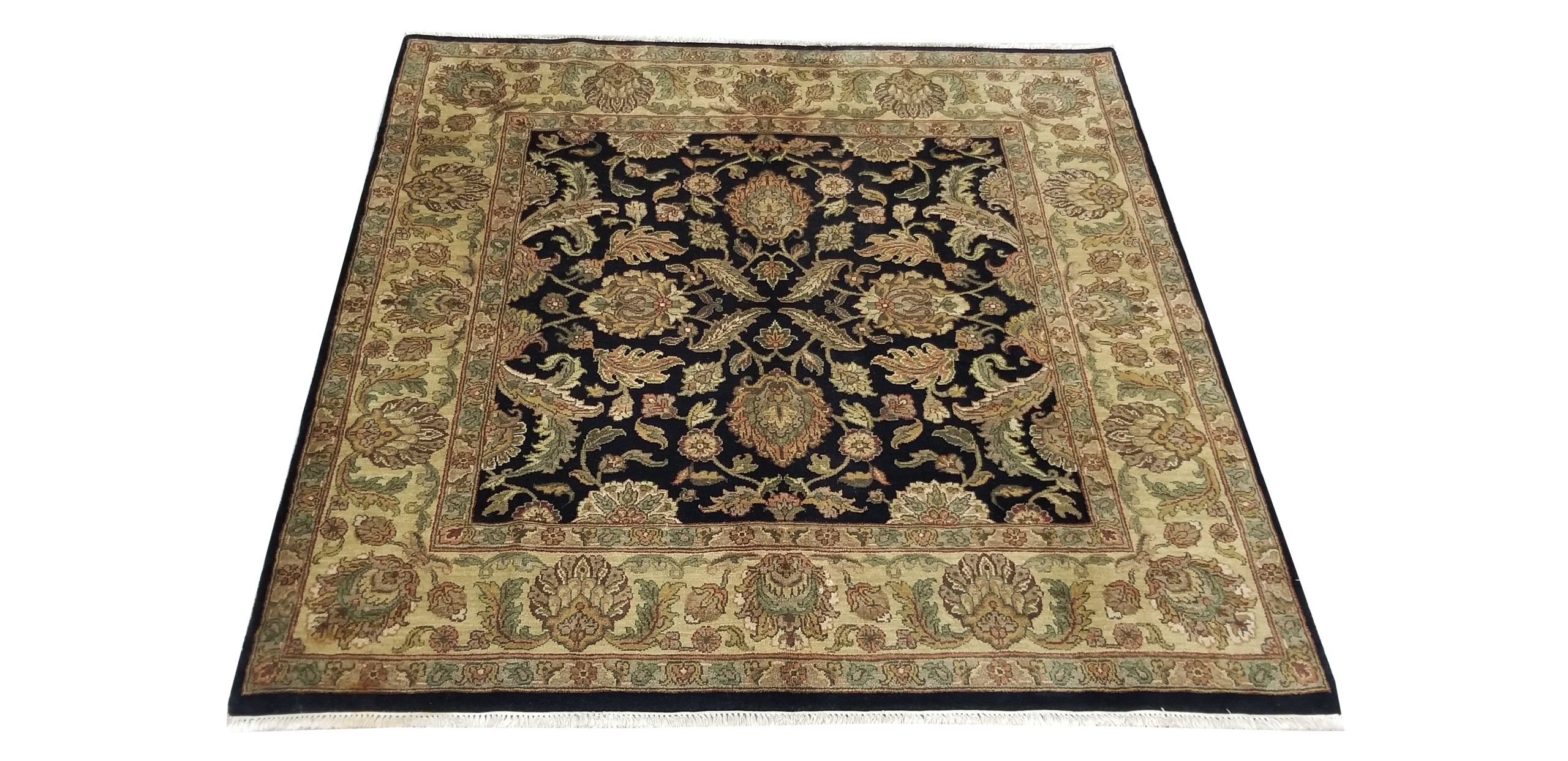 6Ft Black Modern Age Magnolia Agra Rug 1 4138481 Scaled 1