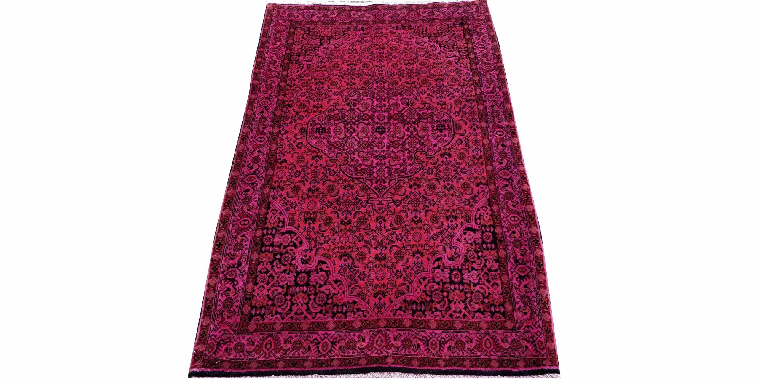 3X5 Bright Pink Semi Antique Overdye Bidjar Rug 1 7729945 Scaled 1
