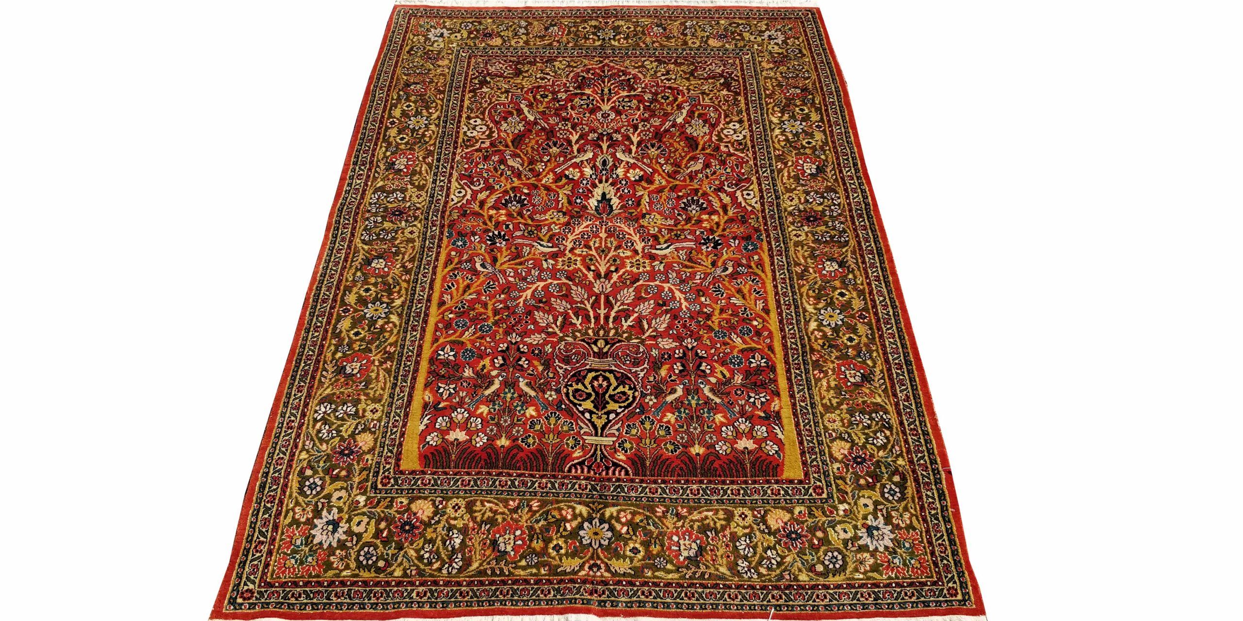 4X6 Orange Semi Antique Tree Of Life Kashmir Rug 1 7730166 Scaled 1