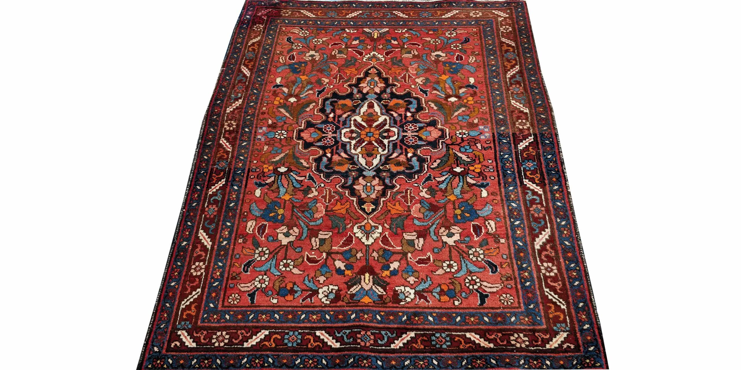 4X6 Rust Semi Antique Hamadan Rug 1 9589703 Scaled 1